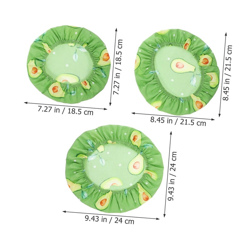 3pcs Food Elastic with Cotton Proofing Reusable Leftovers Avocado Cloth