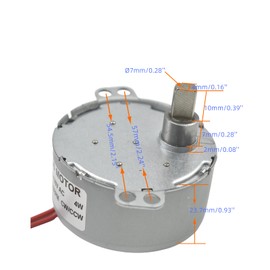 CHANCS TYD-50 Synchronous AC Motor 110V 5-6RPM CW/CCW Small Electric Gear Motor Flush Shaft 10mm for Electric Fireplace