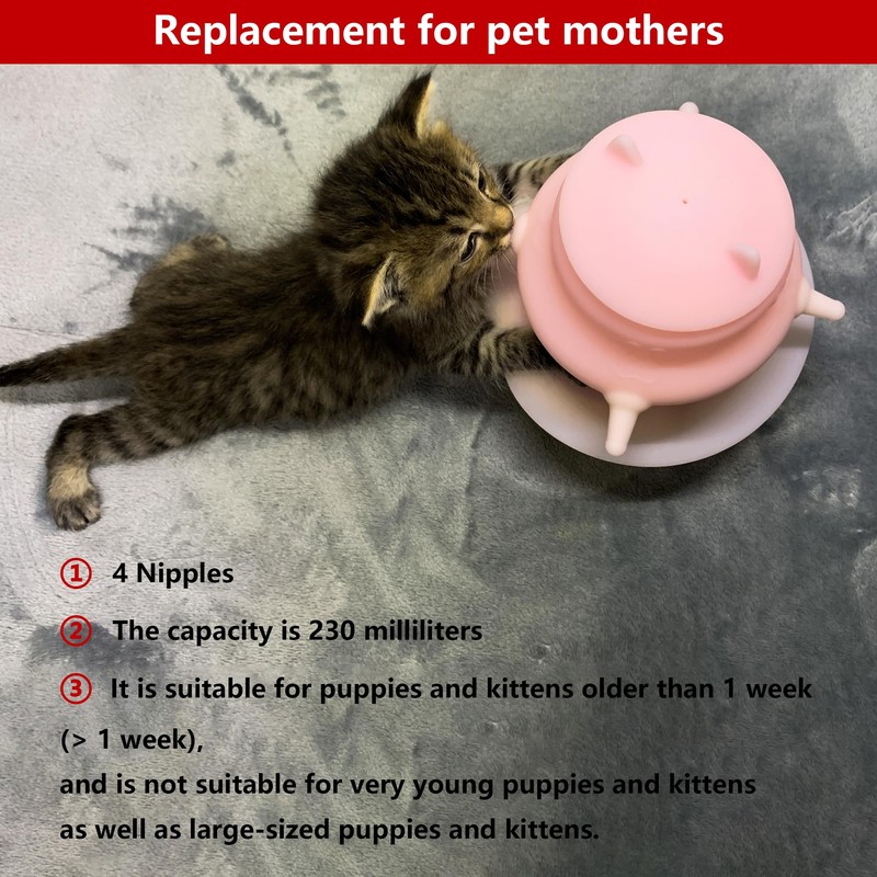 Puppy Bottle, Kitten Bottle, Multiple Puppy Kitten (Pink)