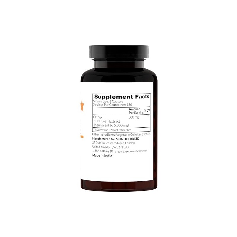 MONOHERB Catnip Extract 500 mg - 180 Capsules