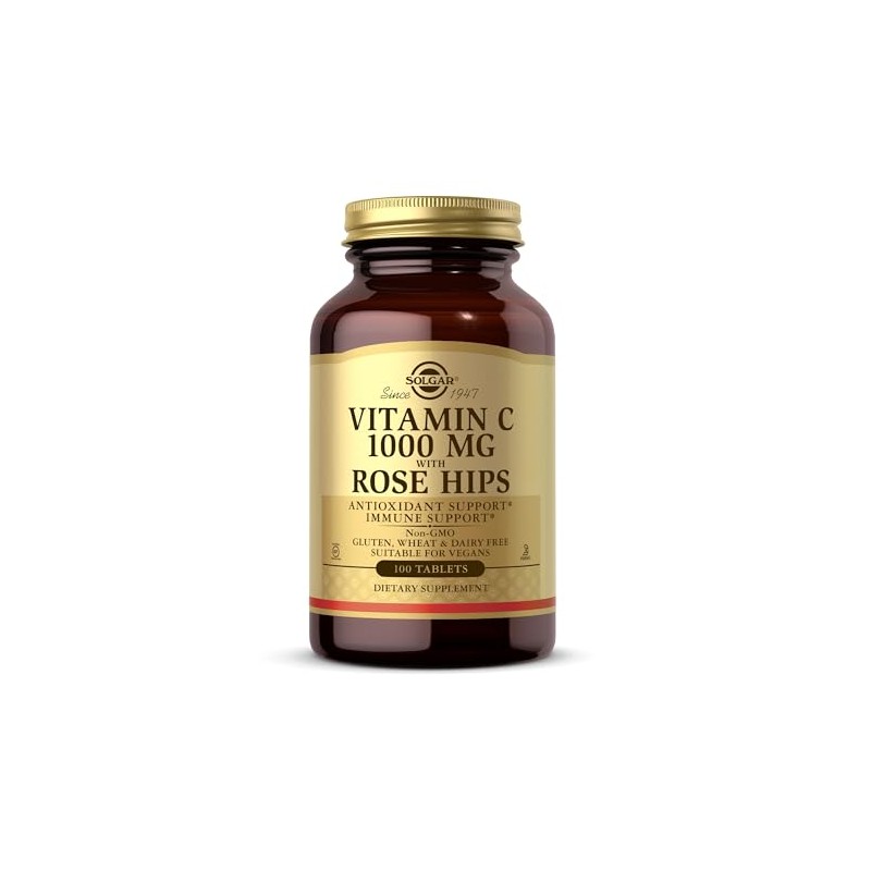 Solgar Vitamin C 1000 mg with Rose Hips Tablets -