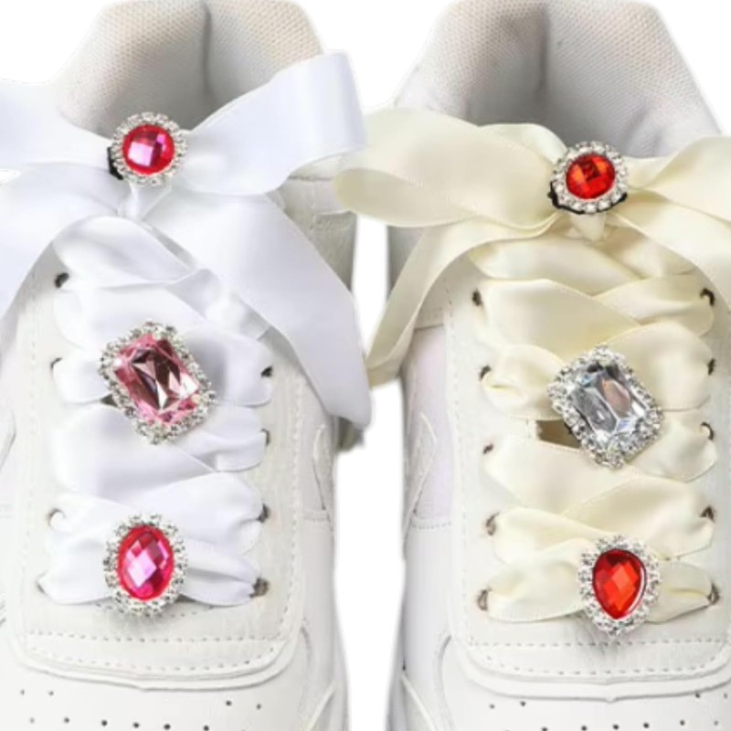 [GrandslamEX] 推し色シューズピアス ビジュー ラインストーン シューズ ピアス アクセサリー 靴紐 シューアクセ チャーム