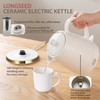 1.26 Quarts Ceramic Electric Kettle with Infuser & Cups Kit,