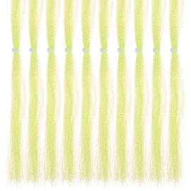 PATIKIL Crystal Flash Fly Fishing Line, 10 Pack Sparkle Fly Tying Material Kit Holographic Dry Flies Thread Supplies for Making Fishing Hook Lure Flies, Yellow