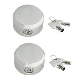 2PCS New Released Hidden Shackle Hockey Puck Round Padlock Van Trailer Tubular Key