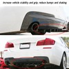 3 Pcs Chassis Deflector Universal Black Rear Lip Shark Fin