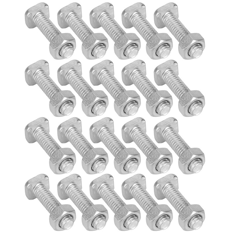 20 Set 22mm M6x22 Bolts and M6 Nut Aluminium Nuts