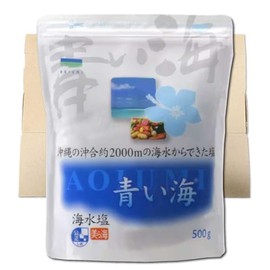 PSJBOX Okinawa Sea Salt Blue Sea, 17.6 oz (500 g), 1 Bag