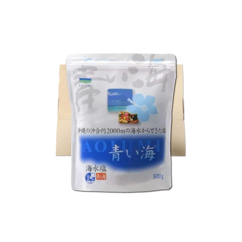 PSJBOX Okinawa Sea Salt Blue Sea, 17.6 oz (500 g),