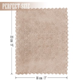 24 Pack Kitchen Dishcloths - Does Not Shed Fluff - No Odor Reusable Dish Towels, Premium Dish cloths, Super Absorbent Coral Fleece Cleaning Cloths, Nonstick Oil Washable Fast Drying (Brown)