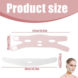 QOMJUFA Collagen Night Wrapping Mask, Face Lifting Bandage, V Line Lifting Mask, Lifting Belt, Reusable V Line Chin Strap, Anti Wrinkle Bandage (Pink)