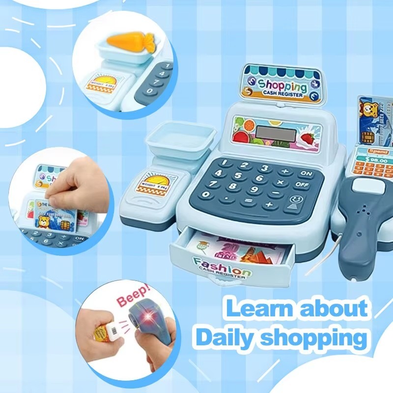 Kids Pretend Play Cash Register for Grocery Store Role Play