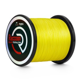 RUNCL Upgraded Braided Fishing Line, Colorfast Fishing Line Braid for Bass, Trout, Crappie, Ultra Strong Braid for Saltwater Freshwater, Abrasion Resistant, Zero Stretch, 6-80lb, 150/300/500/1000Yds