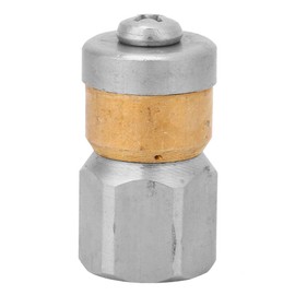 1/4bsp Sewer Jetter Nozzle Reverse Air Nozzle Jetter Nozzle Stainless Steel Rotating Hose Nozzle For Pressure Washer For Tube Cleaning 250 Bar/3625 Psi​