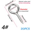 Ctyjia Pack of 20 Screw Hooks, 27 mm (1.06 Inches)