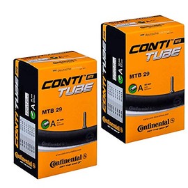 Continental MTB 29" x 1.75-2.5 Mountain Bike Inner Tubes - 40mm Schrader Valve (Pair) - with FREE Ano Adapters