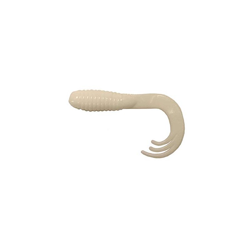 Big Bite Baits 2" Triple TIP GRUB/White (10 Pack)