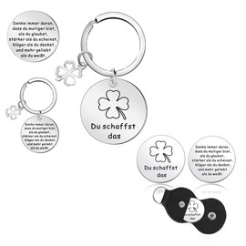 CYZJPRVN Pocket Hug Lucky Charm 2 Pieces Gifts for Girlfriend Boyfriend Birthday Keyring Partner Gifts Couple I Love You For Men Anniversary Gifts For Him Valentine's Day, silver