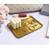 VCREATC 3 Pack Small Gold Tray, 8x6 Inch Stainless Steel