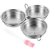 OKUMEYR Egg Mold and Poacher Set with Handle 2-Piece Stainless