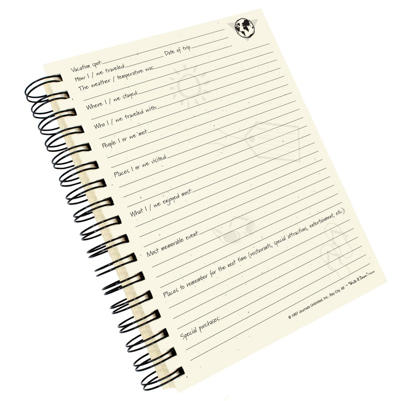 Write it Down series by Journals Unlimited, Guided Journal, Vacation,