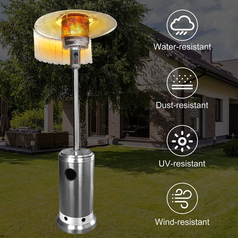 Patio Heater Reflector Shield, Upgraded 12" Height Heat Focusing Reflector