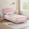 IDEALHOUSE Twin Bed Frames, Upholstered Toddler Twin Bed Platform with