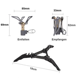 Wjelet Camping Stove Portable Mini Gas Stove Outdoor Stove Burner Foldable Cookware Camping Hiking Fishing Backpacking