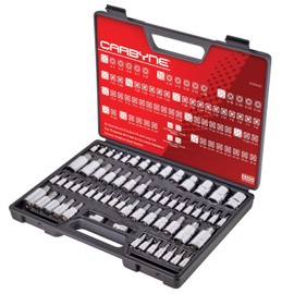 CARBYNE Master Torx Bit Socket Set & Torx External Socket Set - 62 Piece, S2 Steel Bits, CrV Sockets | 1/4-inch, 3/8-inch & 1/2-inch Drive • From a Family-Run Tool Company Based in the U.S.A.
