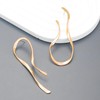 Wendalern Golden Spiral Earrings Geometric Linear Drop Earrings Asymmetrical Wavy
