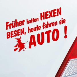 Hellweg Druckerei Früher Hatten Witches Broom Today Drive Car Sticker Rear Window Sticker
