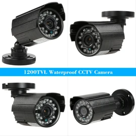 1200TVL CCTV Camera 24 IR Lamps Night Vision 1/3’’ CMOS IR-CUT Waterproof For Home Security