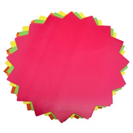 Neon Starbursts Cut-Outs - Perfect for School-Boards, Offices, Memos, Arts and Crafts and More! (4 Pack)