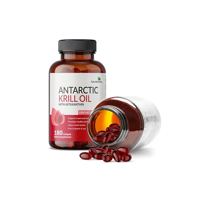 Future biotics Aceite de Kril Antártico con Astaxantina 1000 mg