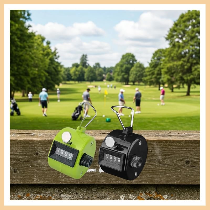 Hand Tally Counter 4 Digit Number Dual Clicker Golf Handy