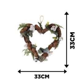 Macro Paul Christmas wreaths for front door Pinecone Natural Christmas Decorations Outdoor Christmas Wreath Heart Wreath decorations Christmas Door Decorations Winter Wreath