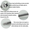 Fajoeda 120PCS #8 x 1/2" Sheet Metal Screws,410 Stainless Steel