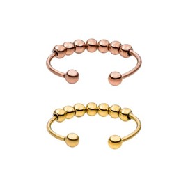 Purelei® Shade Anxiety Ring Earrings - Women's Ring Made of Durable Stainless Steel - Waterproof Rings - Fashion Jewellery for Your Individual Look, 50 - 60, Stainless Steel, No Gemstone