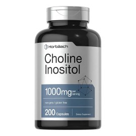 Colina Inositol Choline 1000mg 200 Cápsulas Eg Jj04 Sabor Nd