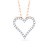 Open-Space Heart Pendant Necklace for Womens - Heart of Love