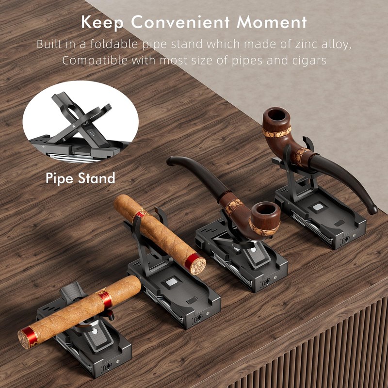 FANKAI Multifunctional Pipe Lighter, Built-in Stand, 3 in 1 Cleaner