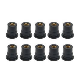 10PCS Rubber Well Nut for Windscreen & Fairing Universal M6 6mm1/2" Wellnuts For Universal Motorcycle