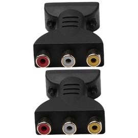 Gatuida 2 Pcs Audio and Video Adapter Av Cable Adapter to Av Adapter Av Converter Adapter for Home Multi Function Adapter Cable Cord for Tv RCA Adapter Plastic Earth Tones Video Cable