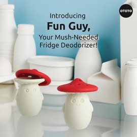 OTOTO - Desodorizador para nevera, refrigerador de bicarbonato de sodio, desodorizador de refrigerador, absorbente de olores de bicarbonato de sodio, bonitos regalos, linda cocina (seta)