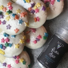 Edible Glitter Food Grade Flash Dust Glitter by NFD No Artificial Colors & Kosher Certified 10 Gram Pump (Blueberry Candy)