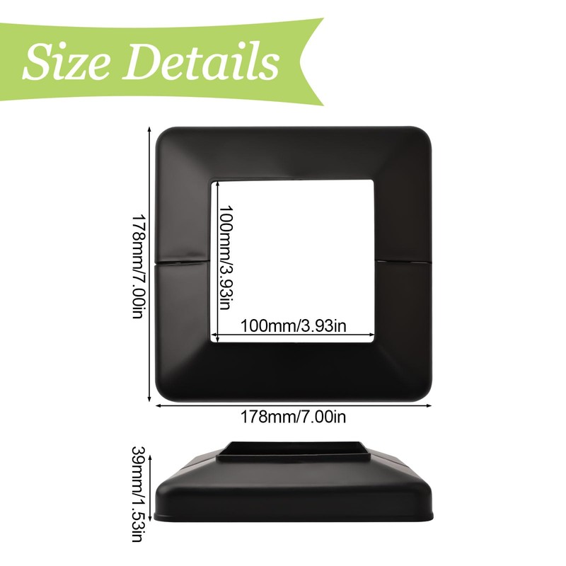 UFURMATE Post Base Cover, 4 Pack 4 x 4 Inch