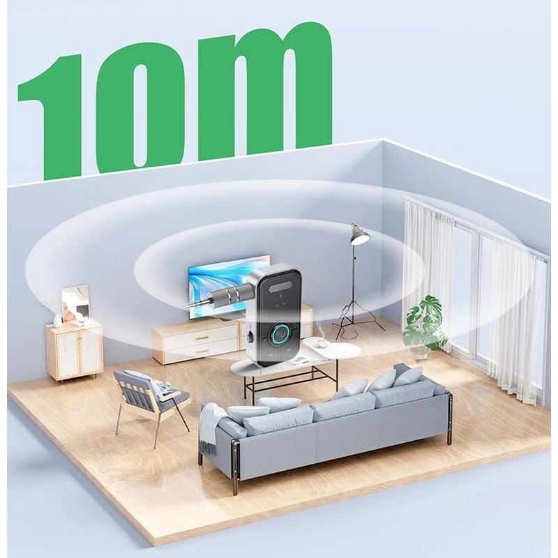 Bluetooth 5.3 Car AUX Audio Adapter Receiver Transmitter AUX Wireless