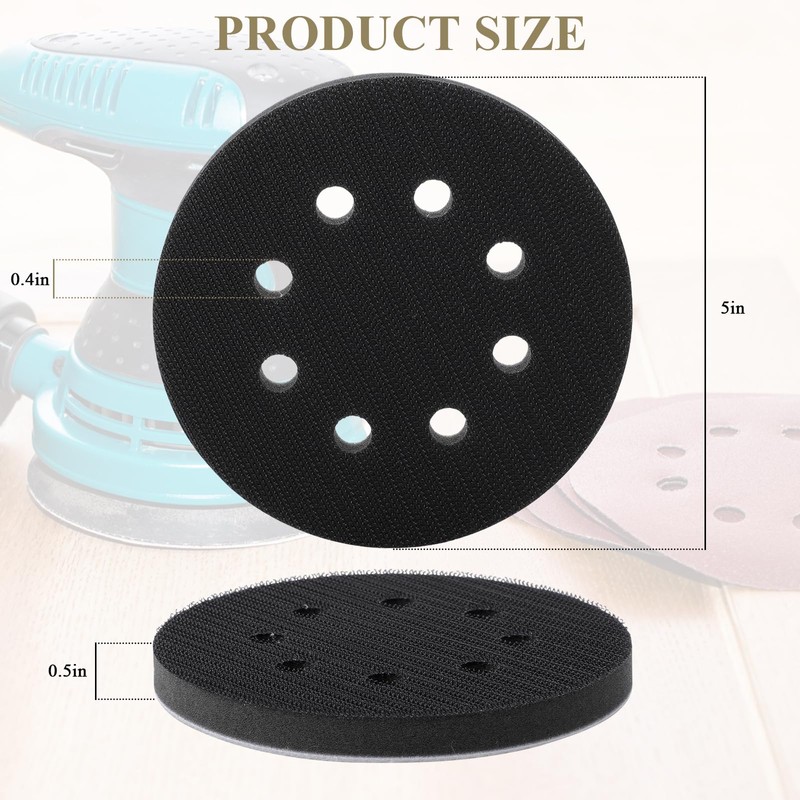 Bateya 4PCS Sponge Interface Pad 125mm Soft Foam Sanding Pads