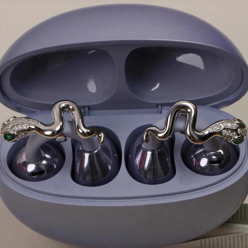 Rhinestone Clip on Ear Pads, Elegant Zirconia Decorative Headphone Accessories,