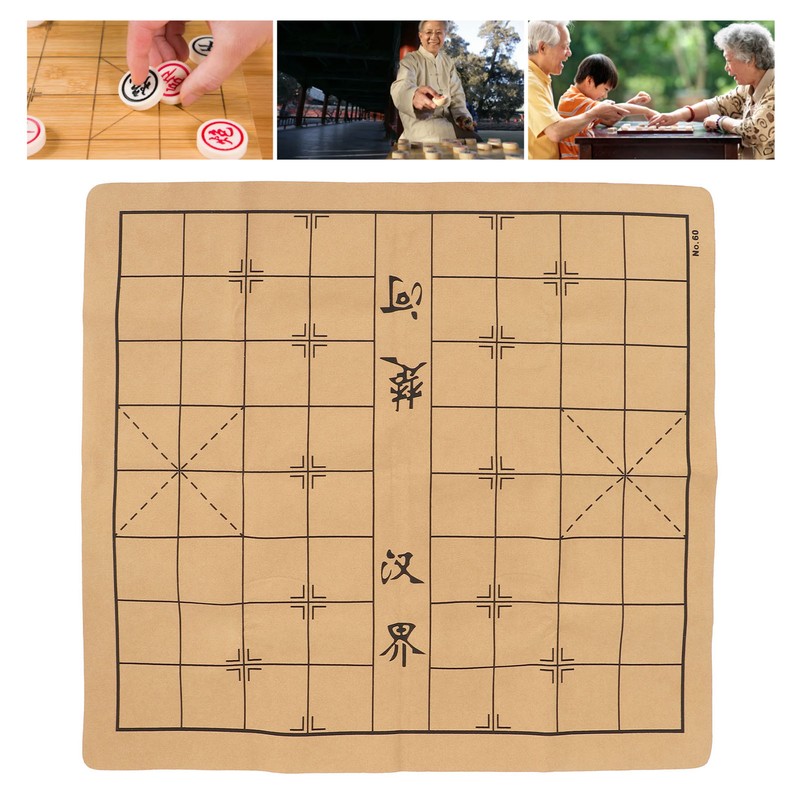 Chinese Chess Board Microfiber Leather Folding Roll Up Chess Board